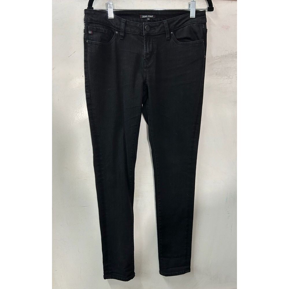 Dear John Jeans Womens Size 28 Black Joyrich Comfort Skinny Stretch Low Rise